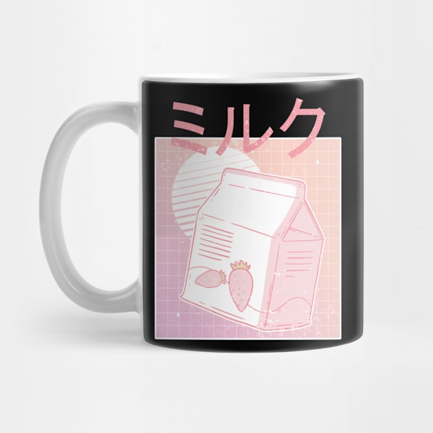 Milk Vaporwave Aesthetic Kawaii Soft by wbdesignz